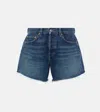 Citizen Of Humanity Gaucho High Waist Organic Cotton Denim Shorts In Blue