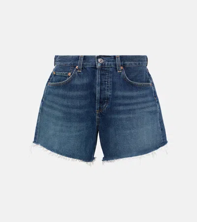 Citizens Of Humanity Annabelle High-rise Denim Shorts In Blue