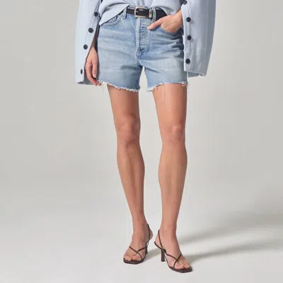 Citizens Of Humanity Annabelle Long Shorts Gemini In Blue