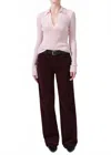 Citizen Of Humanity Annina High Rise Wide Leg Corduroy Trouser In Bordeaux