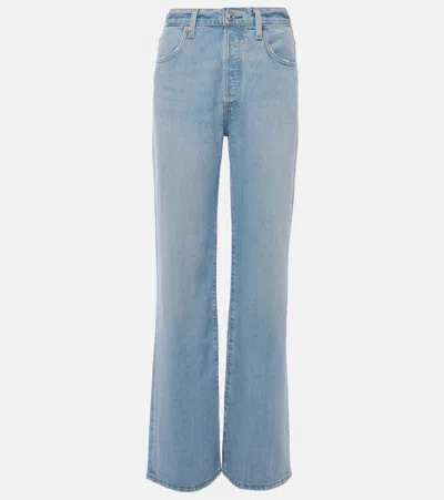 Citizen Of Humanity Annina High-rise Wide-leg Organic Jeans In Blue