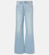 Citizen Of Humanity Beverly Slouch Boot Wide-leg Recycled Denim-blend Jeans In Blue