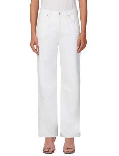 Citizens Of Humanity Annina High Rise Wide Leg Jeans In Seashell In Seashell White
