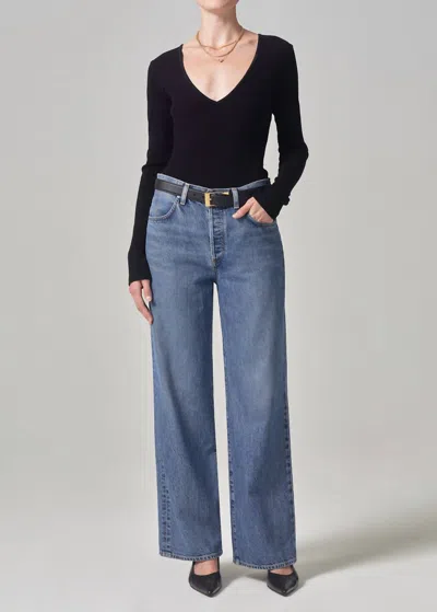 Citizen Of Humanity Annina High Rise Wide Leg Trouser Jeans In Siesta In Multi