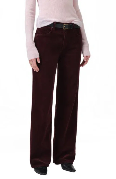 Citizens Of Humanity Annina High Waist Corduroy Wide Leg Pants In Wood