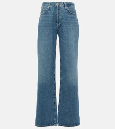 Citizens Of Humanity Annina Mid-rise Wide-leg Jeans In Blue