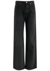 Citizen Of Humanity Womens Devine (washed Blk) Paloma Wide-leg Mid-rise Stretch-denim Jeans In Black