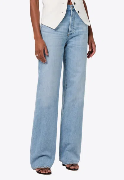 Citizen Of Humanity Annina High Rise Wide Leg Jeans In Tularosa In Blue