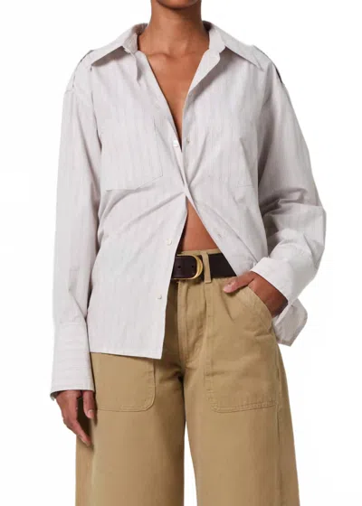 Citizen Of Humanity Ari Shirt In Palisade Stripe In Multi