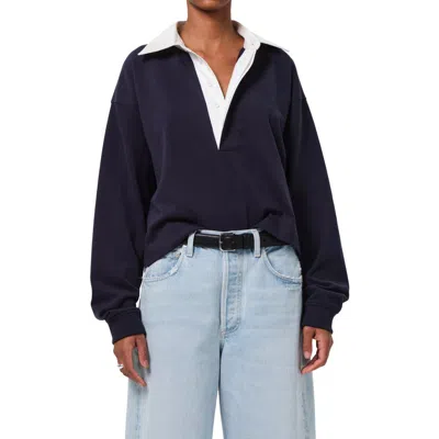 Citizens Of Humanity Aris Rugby Shirt In Navy