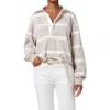 Citizen Of Humanity Aris Rugby Top In Sandatlas Pashmina Stripe In Sand Atlas Stripe
