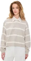 Citizen Of Humanity Aris Rugby Top In Sandatlas Pashmina Stripe In Sand Atlas/pashmina Stripe