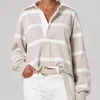 Citizen Of Humanity Aris Rugby Top In Sandatlas Pashmina Stripe