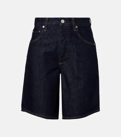 Citizen Of Humanity Ayla Mid-rise Denim Shorts In Black