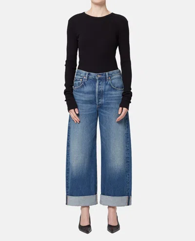 Citizens Of Humanity Ayla High-rise Wide-leg Jeans In Blue