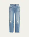 Citizen Of Humanity Ayla Baggy Distressed High-rise Wide-leg Jeans In Solano
