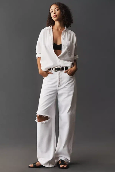 Citizen Of Humanity Ayla Baggy High-rise Wide-leg Jeans In White