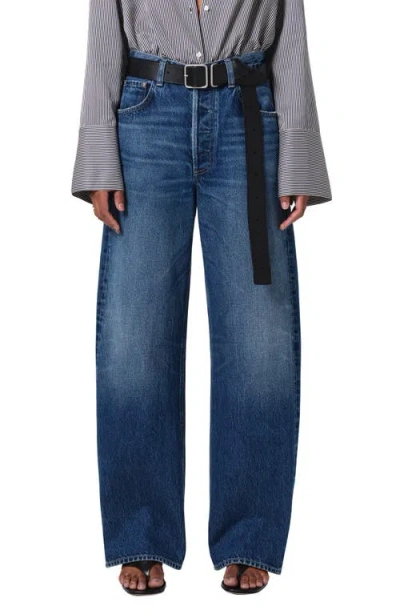 Citizen Of Humanity Annina High Rise Wide Leg Jeans In Starsign In Blue