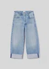 Citizen Of Humanity Ayla Baggy Cuffed Crop Jeans In Blue