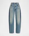 Citizen Of Humanity Ayla Baggy Jeans With Tuxedo Stripe Drome In Drome