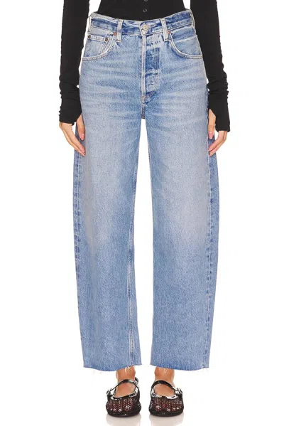 Citizens Of Humanity Ayla Baggy Raw Hem Crop Jeans In Sodapop In Multi