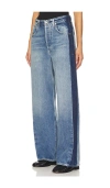 Citizen Of Humanity Ayla Baggy Jeans With Tuxedo Stripe Drome In Drome