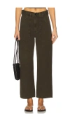 Citizens Of Humanity Ayla High Waist Crop Wide Leg Twill Utility Pants In Black
