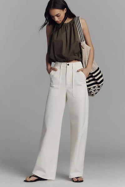 Citizens Of Humanity Ayla Cargo High-rise Wide-leg Pants In White