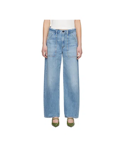 Citizens Of Humanity Ayla Cargo Jeans In Zenith (lt/md Indigo