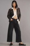Citizen Of Humanity Horseshoe Cropped Raw Hem Jeans In Black