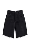 Citizens Of Humanity Ayla Denim Knee-length Shorts In Black