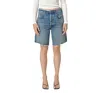 Citizen Of Humanity Citizens Of Humanity Ayla High Waist Raw Hem Cutoff Denim Bermuda Shorts In Babylonia