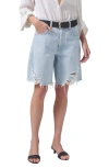 CITIZENS OF HUMANITY CITIZENS OF HUMANITY AYLA DISTRESSED HIGH WAIST CUTOFF DENIM BERMUDA SHORTS