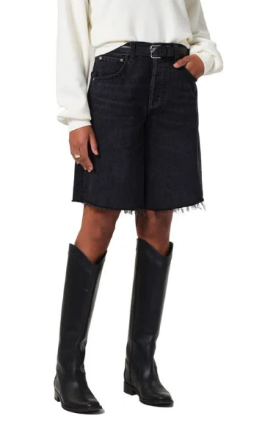 CITIZENS OF HUMANITY CITIZENS OF HUMANITY AYLA DISTRESSED HIGH WAIST CUTOFF DENIM BERMUDA SHORTS