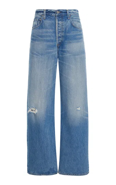 Citizen Of Humanity Ayla Distressed Rigid High-rise Baggy Jeans In Medium Wash