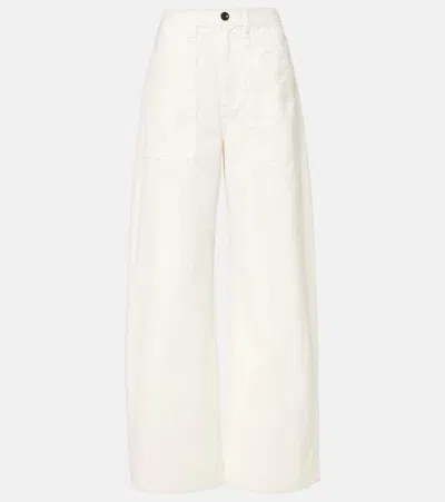 Citizens Of Humanity Ayla High-rise Cotton Cargo Pants In White