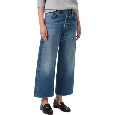 Citizens Of Humanity Ayla High Waist Raw Hem Ankle Baggy Wide Leg Jeans In Doheny