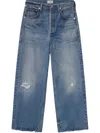 Citizen Of Humanity Ayla Raw-hem Baggy Jeans In Blau
