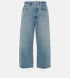 Citizens Of Humanity Blue Gaucho Cropped Wide-leg Jeans In Blue