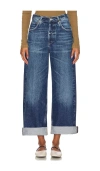 Citizen Of Humanity Ayla Petite Baggy Cuffed Crop In Claremont