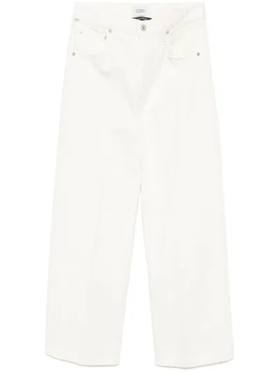 Citizen Of Humanity Cara High Rise Cigarette Ankle Jean In Light Cream In White
