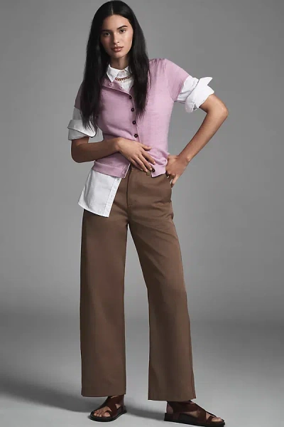 Citizens Of Humanity Ayla Polish Trousers Pants In Brown