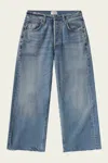 Citizen Of Humanity Citizens Of Humanity Ayla High Waist Raw Hem Ankle Baggy Wide Leg Jeans