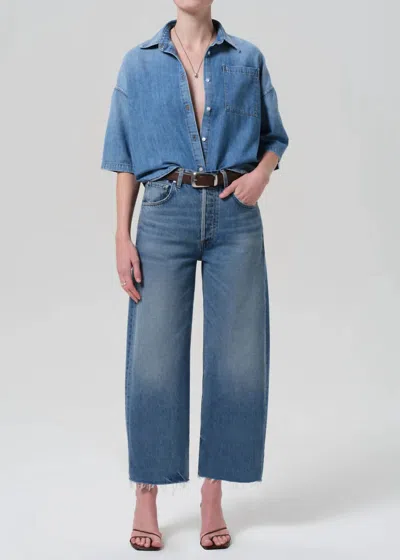 Citizen Of Humanity Ayla Raw Hem Crop In Telegraph