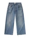 Citizen Of Humanity Citizens Of Humanity Ayla High Waist Raw Hem Ankle Baggy Wide Leg Jeans In Medium Wash Denim