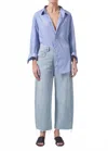 Citizens Of Humanity Ayla Raw Hem Crop Jeans In Freshwater In Blue