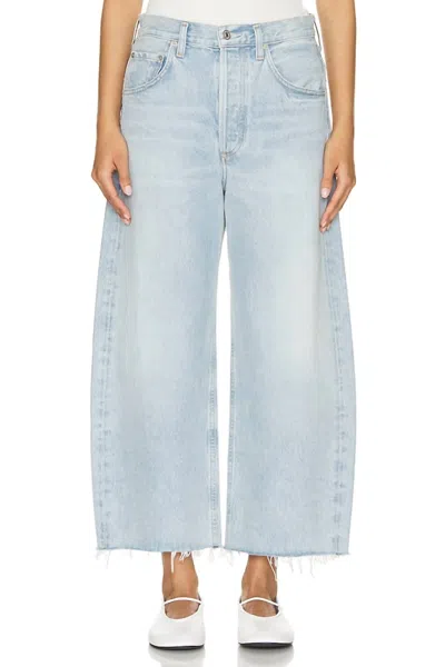 Citizens Of Humanity Ayla Raw Hem Crop Jeans In Freshwater In Multi