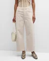 Citizen Of Humanity Ayla Raw Hem High Waist Baggy Crop Wide Leg Jeans In Almondette