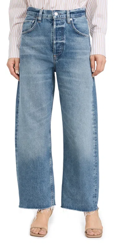 Citizens Of Humanity Blue Annina High Rise Wide Leg 33 Jeans In Doheny