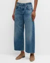 Citizen Of Humanity Citizens Of Humanity Ayla High Waist Raw Hem Ankle Baggy Wide Leg Jeans In Doheny